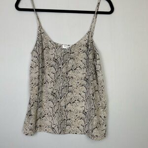 EQUIPMENT FEMME Sz Large Layla 100% Silk Snake Print Tank Camisole Tank